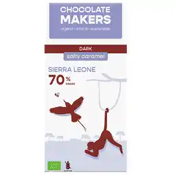 Holland & Barrett 2e product 50% korting | Glutenvrij | Chocolatemakers Sierra Leone Puur 70% Salty Caramel - 80g aanbieding