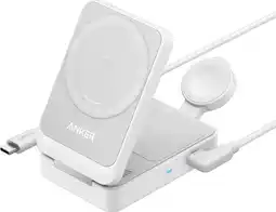 Coolblue Anker Prime 3-in-1 MagGo Vouwbare Draadloze Oplader 15W Wit aanbieding
