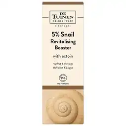 Holland & Barrett 2e product 50% korting | De Tuinen 5% Snail Revitalising Skinbooster met Ectoin - 30 ml aanbieding
