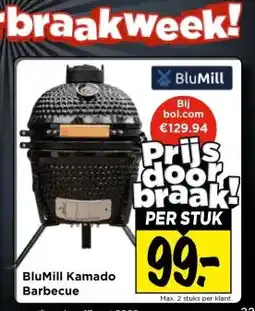 Vomar Voordeelmarkt BluMill Kamado Barbecue aanbieding