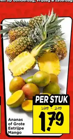 Vomar Voordeelmarkt Ananas of Grote Eetrijpe Mango aanbieding