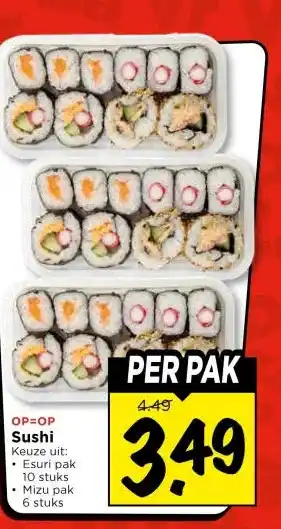 Vomar Voordeelmarkt Sushi aanbieding