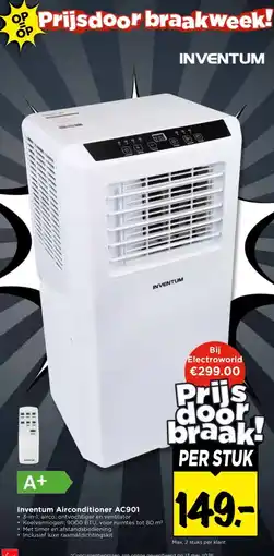 Vomar Voordeelmarkt Inventum Airconditioner AC901 aanbieding