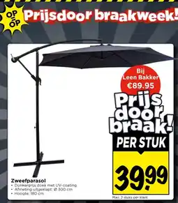 Vomar Voordeelmarkt Zweefparasol aanbieding
