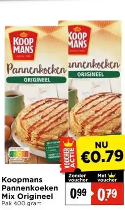 Vomar Voordeelmarkt Koopmans Pannenkoeken Mix Origineel aanbieding