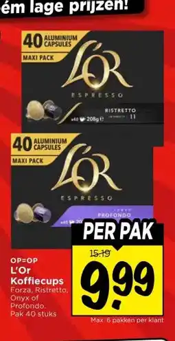 Vomar Voordeelmarkt L'Or Koffiecups aanbieding