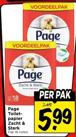 Vomar Voordeelmarkt Page Toilet- papier Zacht & Sterk aanbieding