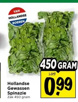 Vomar Voordeelmarkt Hollandse Gewassen Spinazie aanbieding