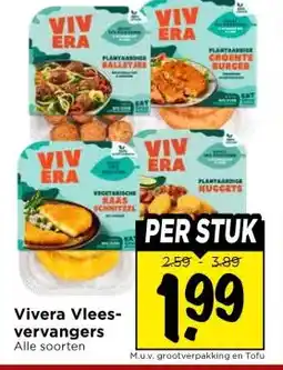 Vomar Voordeelmarkt Vivera Vlees- vervangers aanbieding