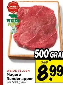 Vomar Voordeelmarkt WEIDE VELDEN Magere Runderlappen aanbieding