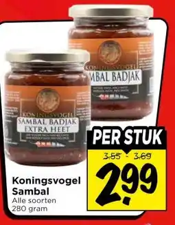 Vomar Voordeelmarkt Koningsvogel Sambal aanbieding