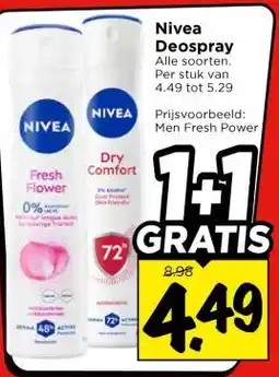 Vomar Voordeelmarkt Nivea Deospray aanbieding