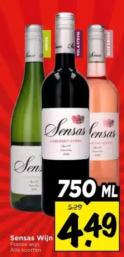 Vomar Voordeelmarkt Sensas Wijn aanbieding