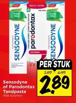 Vomar Voordeelmarkt Sensodyne of Parodontax Tandpasta aanbieding
