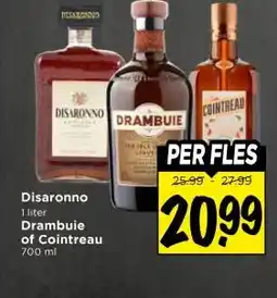 Vomar Voordeelmarkt Disaronno , Drambuie of Cointreau aanbieding