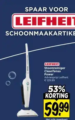 Vomar Voordeelmarkt LEIFHEIT Stoomreiniger CleanTenso Power aanbieding