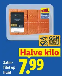 Lidl Zalm filet op huid aanbieding