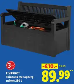 Lidl Livarno Tuinbank met opbergruimte aanbieding