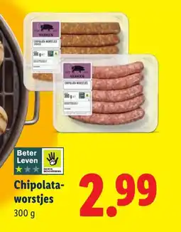 Lidl Chipolata worstjes aanbieding