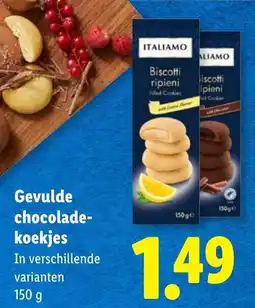 Lidl Gevulde chocolade- koekjes aanbieding
