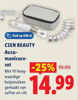 Lidl Cien beauty Accumanicureset aanbieding