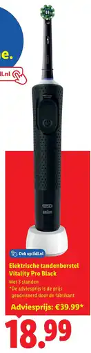 Lidl Elektrische tandenborstel Vitality Pro Black aanbieding