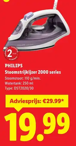 Lidl Philips stoomstrijkijzer 2000 series aanbieding