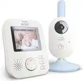 Bol.com Philips Avent SCD835/26 beeldbabyfoon - babyfoon met camera - wit lichtblauw aanbieding