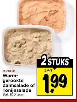 Vomar Voordeelmarkt Warm- gerookte Zalmsalade of Tonijnsalade aanbieding