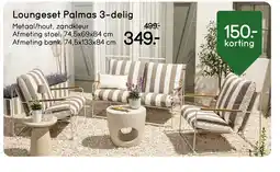Leen Bakker Loungeset Palmas 3 delig aanbieding