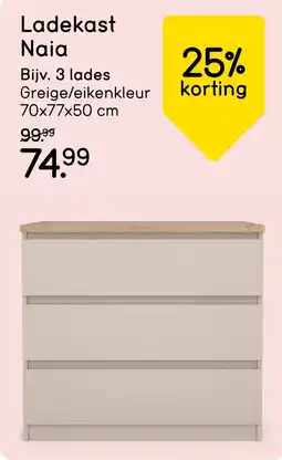 Leen Bakker Ladekast Naia aanbieding
