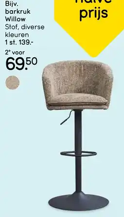 Leen Bakker barkruk Willow aanbieding