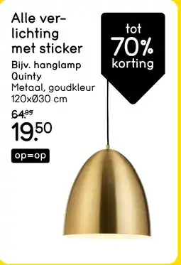 Leen Bakker Alle ver lichting met sticker aanbieding