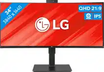 Bol.com LG 34BQ77QC-B - QHD Curved Ultrawide Monitor - USB-C 90w - RJ45 - 34 Inch - Zwart aanbieding