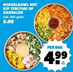 Boon`s Markt NOEDELBOWL MET KIP TERIYAKI OF GARNALEN aanbieding