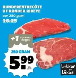 Boon`s Markt RUNDERENTRECÔTE OF RUNDER RIBEYE aanbieding