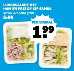 Boon`s Markt LUNCHSALADE MET HAM EN PREI OF KIP SAMBA aanbieding