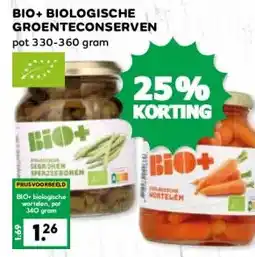 Boon`s Markt BIO+ BIOLOGISCHE GROENTECONSERVEN aanbieding