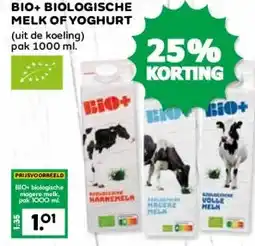 Boon`s Markt BIO+ BIOLOGISCHE MELK OF YOGHURT aanbieding