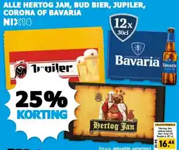 Boon`s Markt ALLE HERTOG JAN, BUD BIER, JUPILER, CORONA OF BAVARIA aanbieding