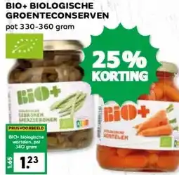 Boon`s Markt BIO+ BIOLOGISCHE GROENTECONSERVEN aanbieding