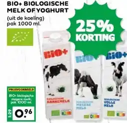 Boon`s Markt BIO+ BIOLOGISCHE MELK OF YOGHURT aanbieding