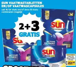 Boon`s Markt SUN VAATWASTABLETTEN VAATWASCAPSULES aanbieding