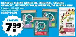Boon`s Markt BENEFUL KLEINE GENIETER, ORIGINAL, GEZOND GEWICHT, GELUKKIG VOLWASSEN EN/OF PURINA ONE aanbieding
