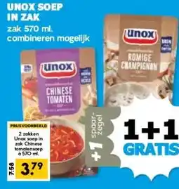 Boon`s Markt UNOX SOEP IN ZAK aanbieding