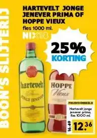 Boon`s Markt HARTEVELT JONGE JENEVER PRIMA OF HOPPE VIEUX aanbieding