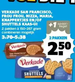 Boon`s Markt VERKADE SAN FRANCISCO, FROU FROU, NIZZA, MARIA, KNAPPERTJES EN/OF SHUTTELS KAAS-UI aanbieding