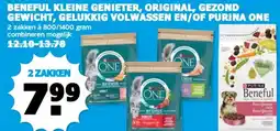 Boon`s Markt BENEFUL KLEINE GENIETER, ORIGINAL, GEZOND GEWICHT, GELUKKIG VOLWASSEN EN/OF PURINA ONE aanbieding