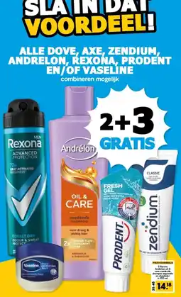 Boon`s Markt ALLE DOVE, AXE, ZENDIUM, ANDRELON, REXONA, PRODENT EN/OF VASELINE aanbieding