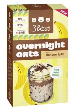 Albert Heijn 3Bears Overnight oats banana split aanbieding